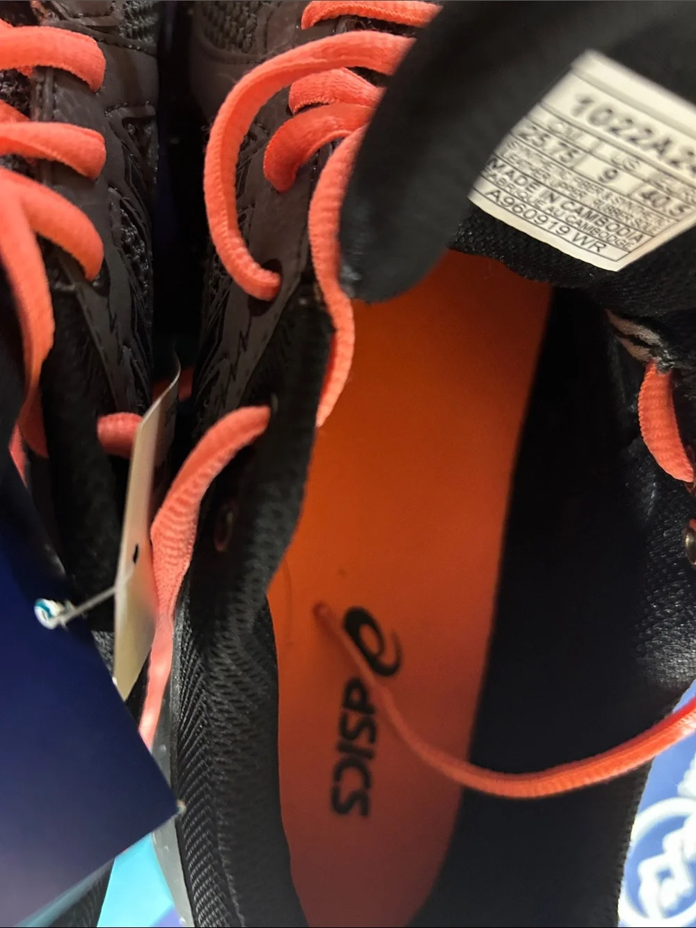 Asics Gray and Bright Orange Trail Running Shoes